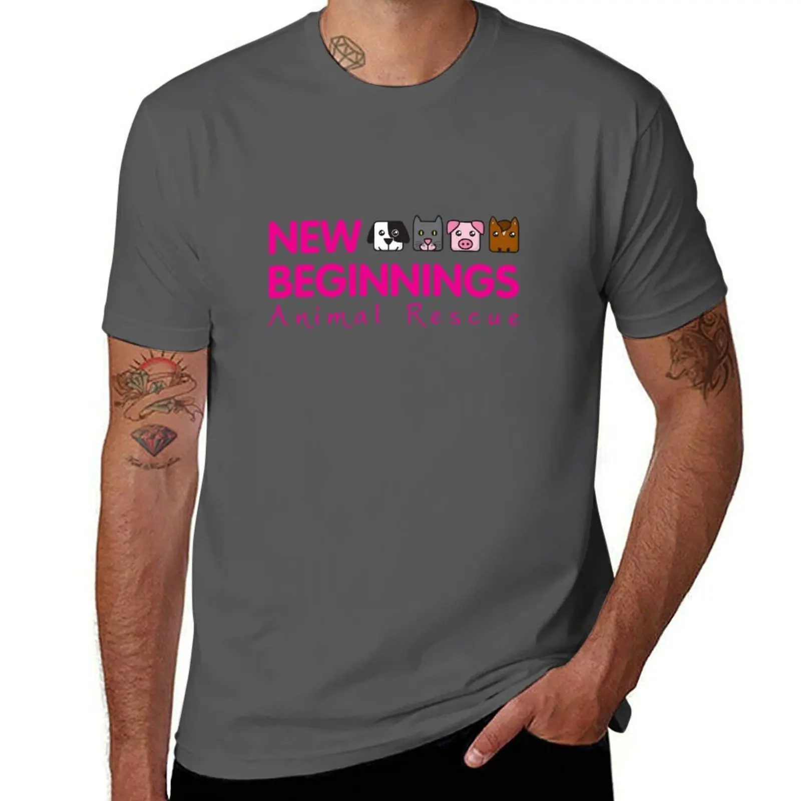 

New Beginnings Logo Merch T-Shirt Plus Size Basic Short Sleeve Top