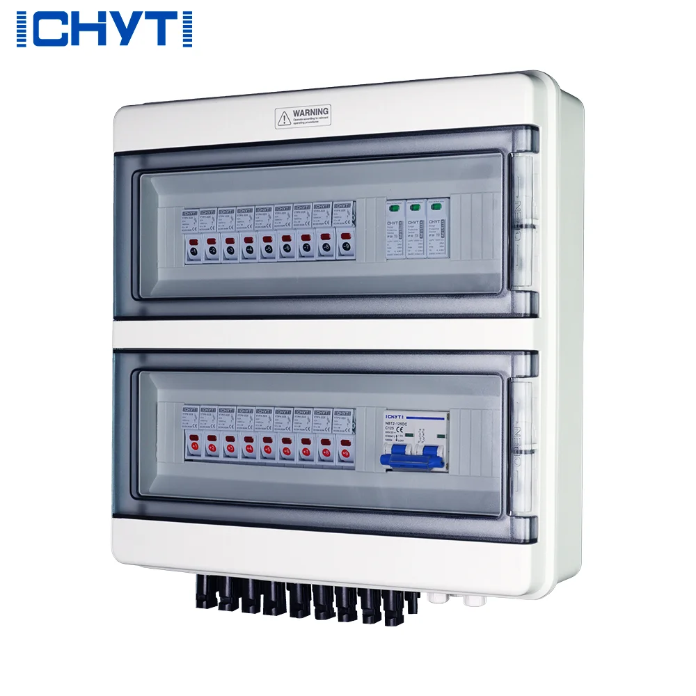 

CHYT 1000 В постоянного тока Водонепроницаемый IP65 9 входов 1 выход Солнечная фотоэлектрическая объединительная коробка постоянного тока