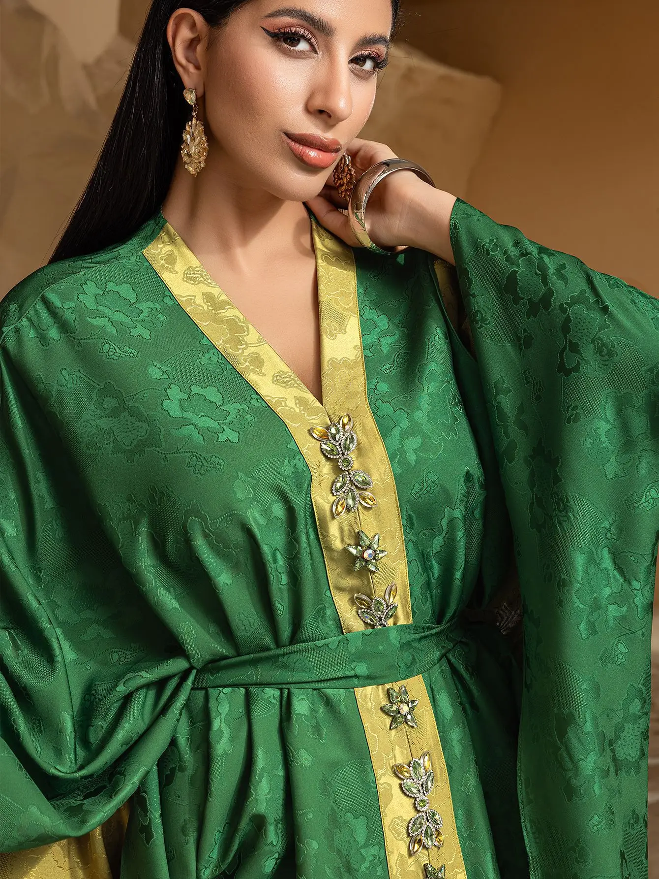 

Eid Djellaba Satin Abaya Ramadan Muslim Dress Turkey Kaftan Diamonds Jalabiya Caftan Marocain Femme Robe Islam Clothing Vestidos
