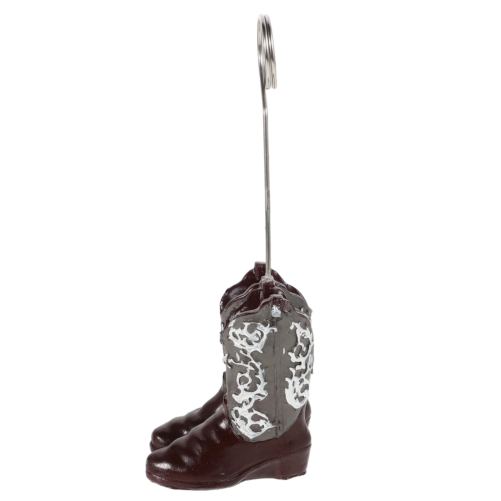 

Western Cowboy Boot Photo Clip Unique Decorative Desktop Memo Holder Multifunctional Photo Card Holder for Office Home Party