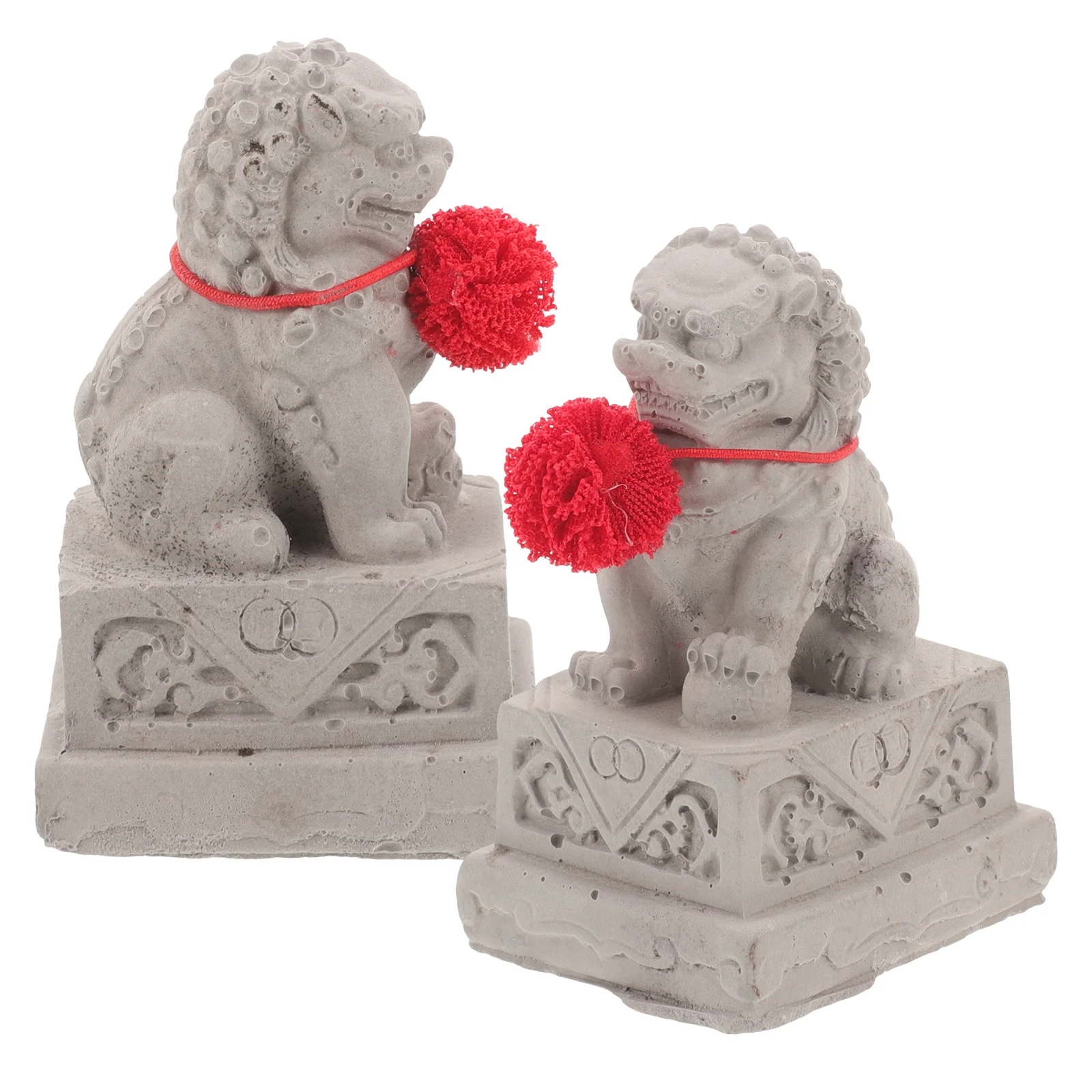 

2Pcs Miniature Lion Statue Decor Exquisitely Crafted Chinese Culture Ornament for Desk Home Interior Decor Lucky Gift Idea