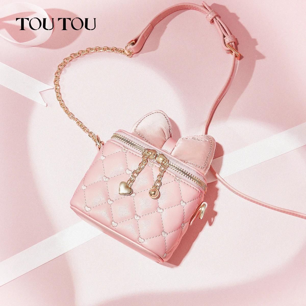 

TOUTOU Birthday & Valentine's Day Gif：Cute Box Bag Women's Pink Bowknot Bag Shoulder Crossbody Bag Gift for Girlfriend bag