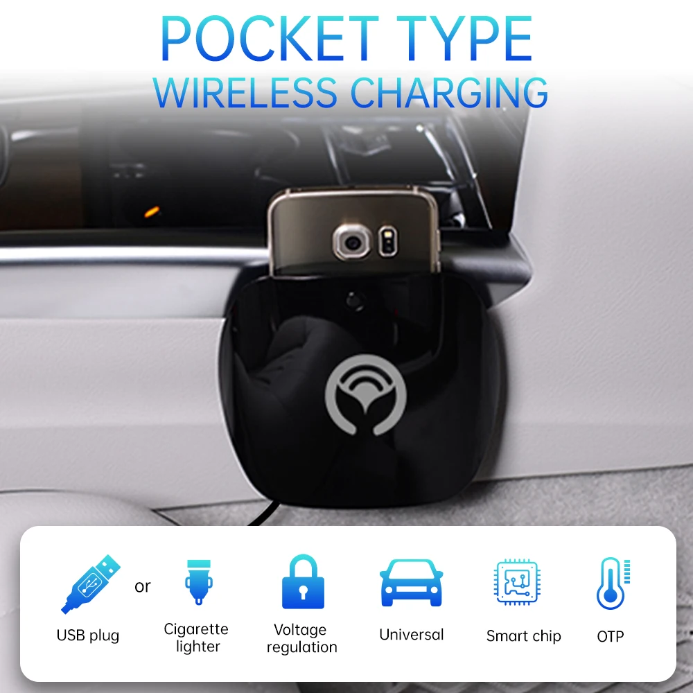 For 3 Coins Android IOS for Iphone Samsung Huawei Smart Holder Universal 15W Qi Fast Charging Car Wireless Charger