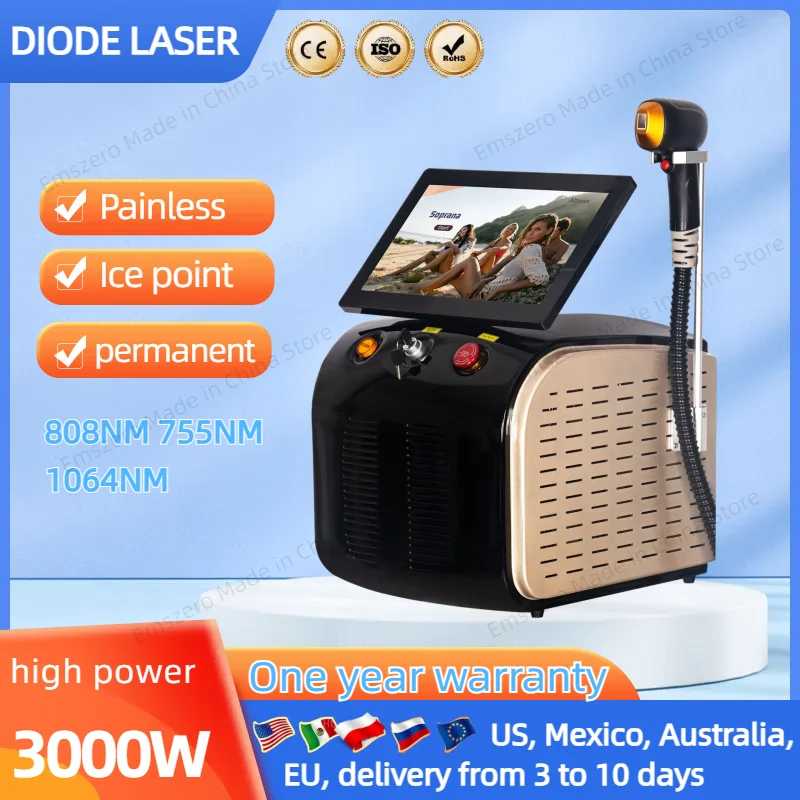 Portable 808 Diode Hair Removal Machine 755 808 940 1064nm refrigeration painless hair removal second laser 2in1 Tattoo removal