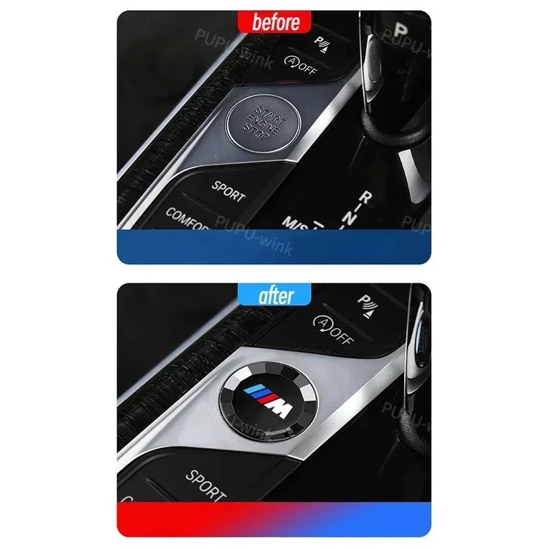 Crystal Start Button for BMW 1 2 3 4 Series G20 F40 F44 X3 G01 X4 G02 G06 G07 M3 G80 M4 G82 Z4 I4 Multimedia Start Button Cover