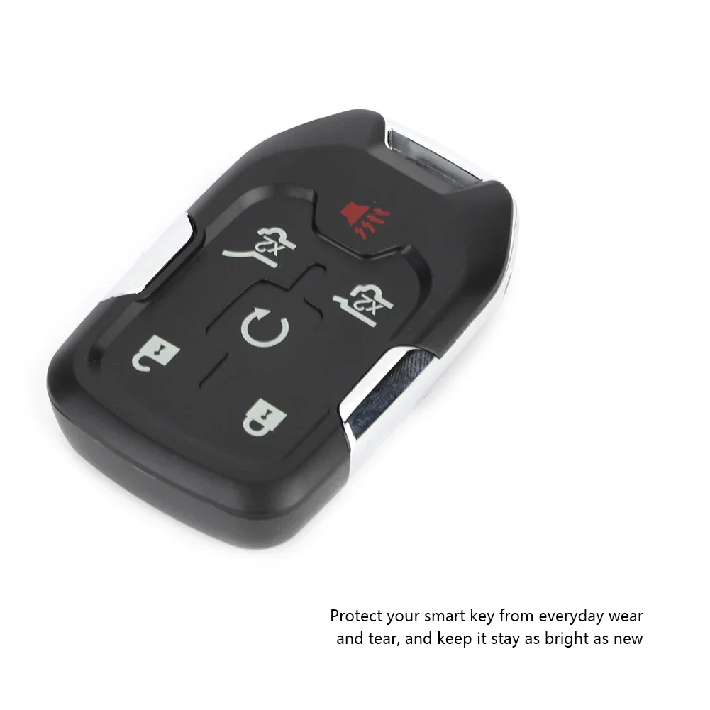 6 Knop Auto Remote Flip Key Fob Shell Case Geschikt Voor Chevrolet Suburbane Tahoe Yukon Xl 13580802