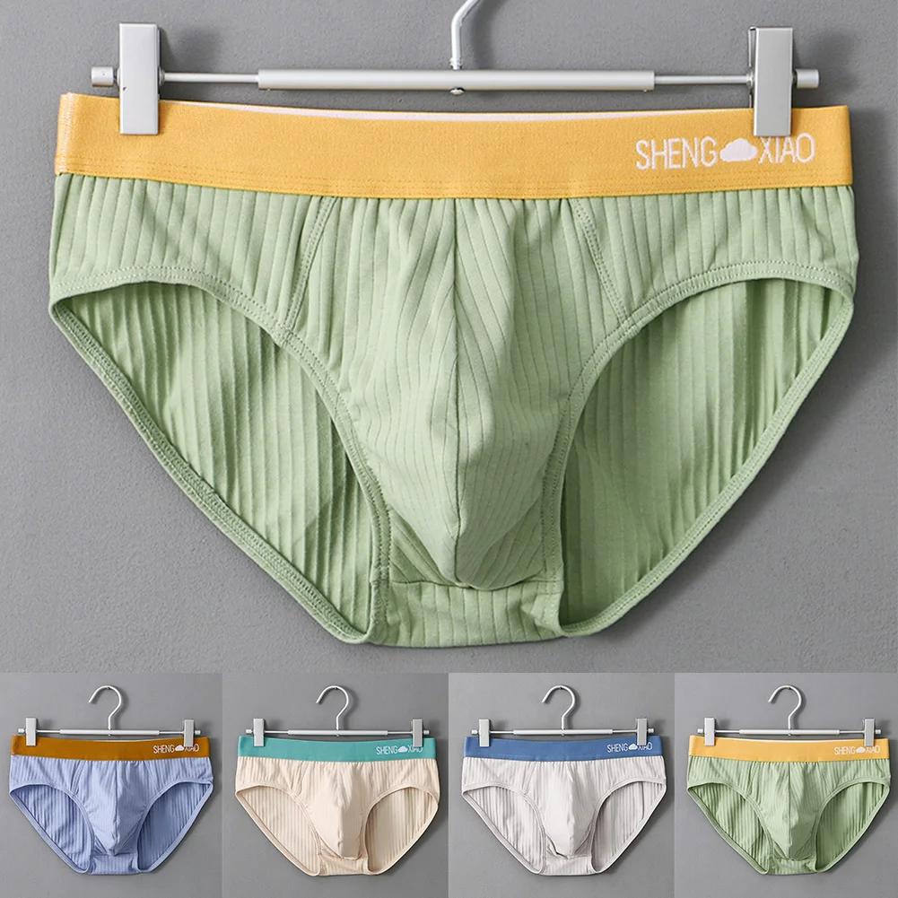 

Men Underwear Briefs With U Convex Pouch Breathable Soft Cotton Male Panties Ropa Interior Hombre Трусы Мужские