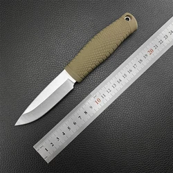 BM 200 Fixed Bushcraft Knife, Drop-Point Blade, Plain Edge, Satin Finish Wilderness Survival Straight Knife, EDC Tactical Tools