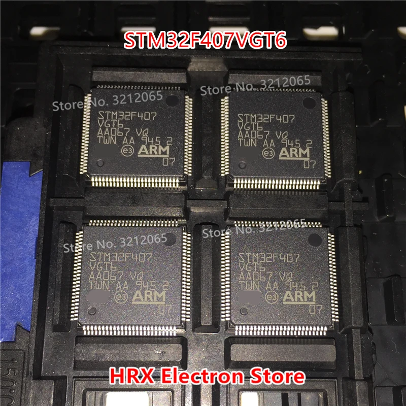 100% New Original STM32F407VGT6 STM32F407VET6 MCU 32BIT 1MB LQFP100 (5piece)