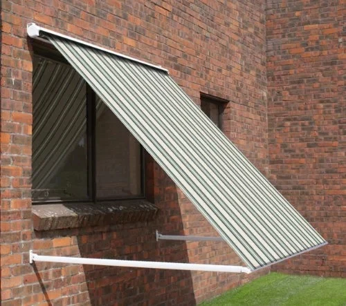 Patio Box Outdoor Shadow Decorative Aluminum Folding Down Remote Control Gas Spring Window Awning