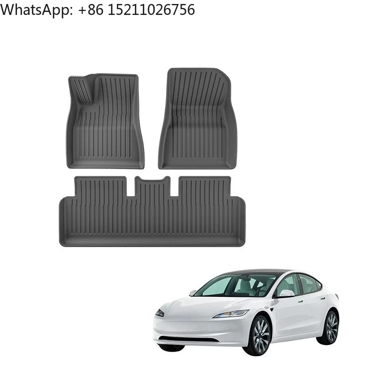 Auto Interior Floor Mat for Tesla Model 3 Accessories LHD TPE Waterproof Rubber Floor Liners Foot Pad Interior Accessory