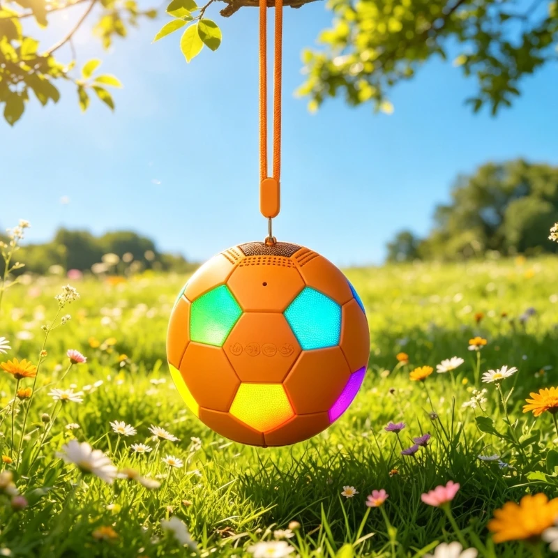37JE Soccer Ball Shaped ABS Silicone Bluetooth-Compatible Speaker With Anti Slip For Sports