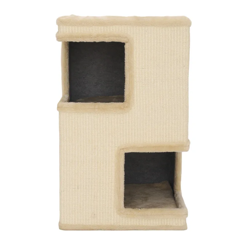 Árbol rascador compacto para gatos grandes con cama integrada y sisal - imagen 3