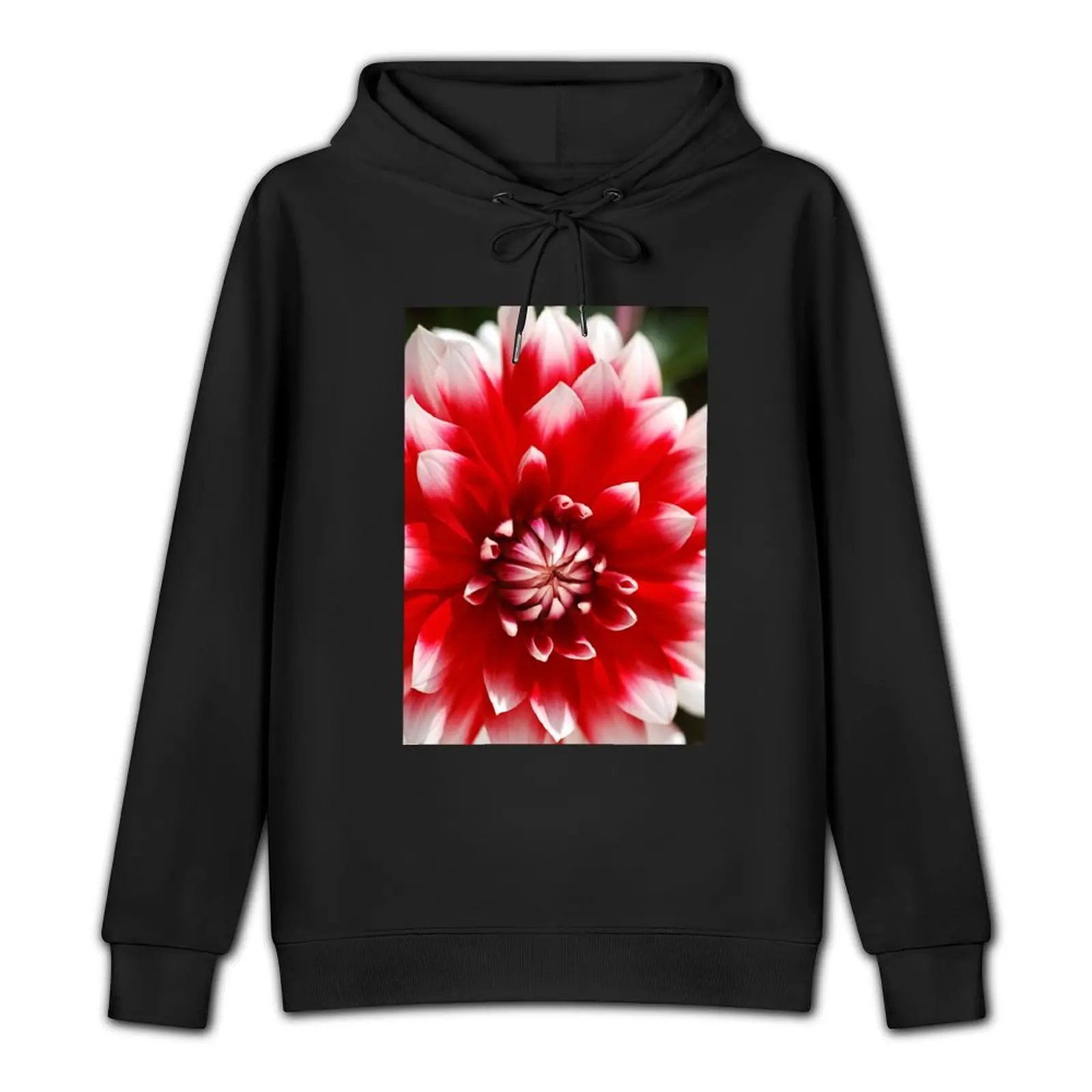 Delight Red White Dahlia Pullover Hoodie men wear blouse autumn jacket men hoody