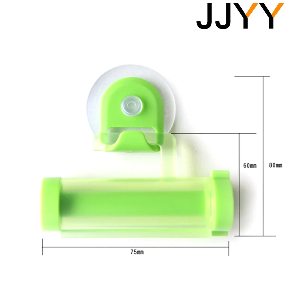 JJYY Multipurpose Rolling Tube Squeezer Tooth paste Dispenser Sucker Holder Dental Cream Bathroom Manual Syringe Gun Dispenser