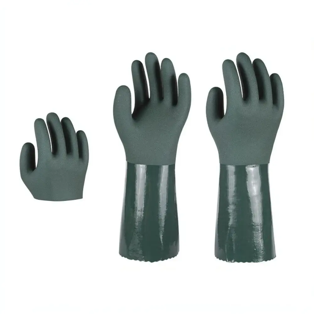 Rubber Coated Safety Work Gloves Anti Slip Scrub Waterproof Oilproof Durable Protection For Mechanical Maintenance Jobs