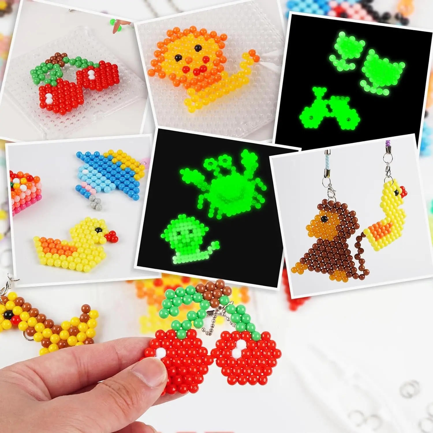 Luminous DIY Water Spray Magic Beads Handmade Toy Set Children's Color Crystal Beads Puzzle Craft Kit Gift Variety Bean Toys