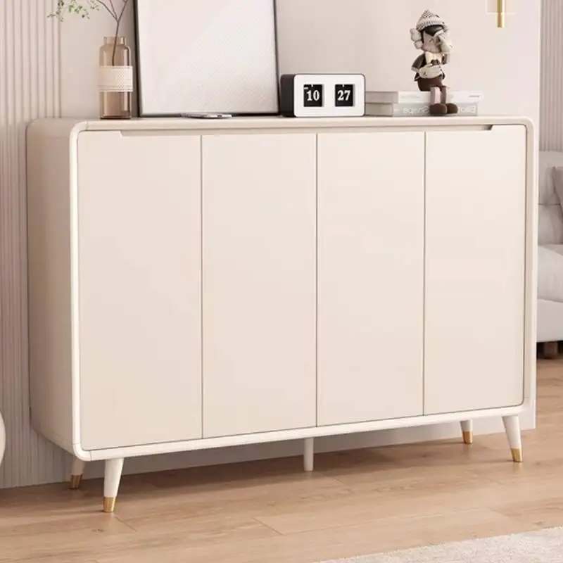 

Aesthetic Nordic Wooden Shoe Cabinet Cream Cupboard Entryway Storage Shoe Rack Living Room Princess Zapatero Unique Furniture