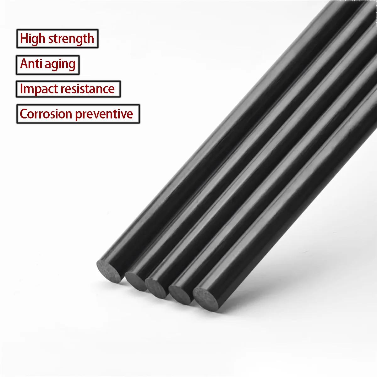 Carbon Fiber Round Rod Diameter=1/1.5/2/2.5/3.5/4-6mm  High Strength Light Weight DIY Composite Accessory for RC Airplane