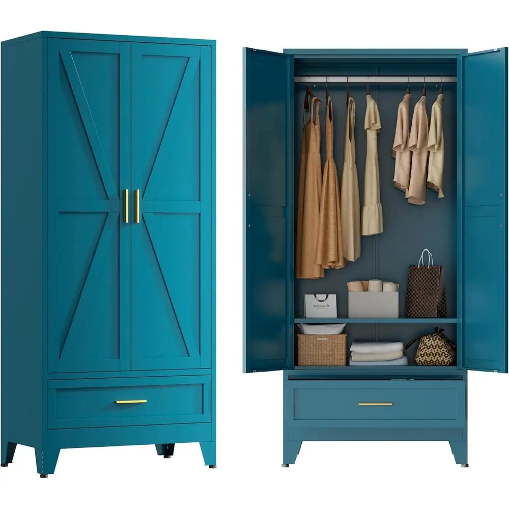 Blue Metal Wardrobe…