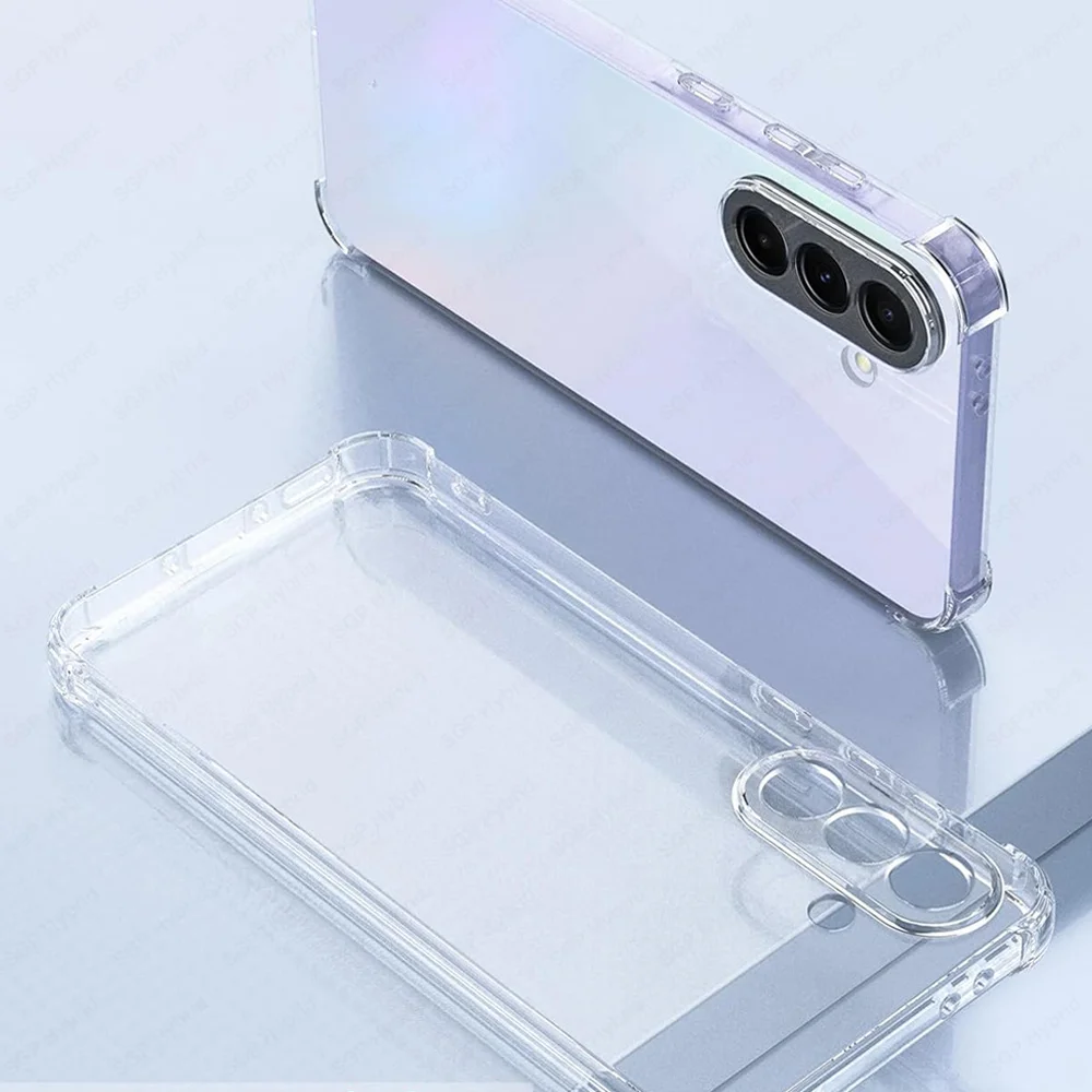 Transparent Anti-Yellow Shell For Samsung Galaxy A37 A57 A27 A17 A07 A56 A36 A26 A16 A06 4G 5G Case Soft TPU Back Cover Fundas