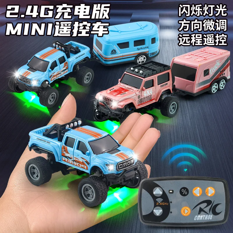 Simulazione mini modello di auto in lega telecomandata 2.4G, velocità regolabile, giocattolo per auto da corsa fuoristrada, regalo di festa ideale per ragazzi