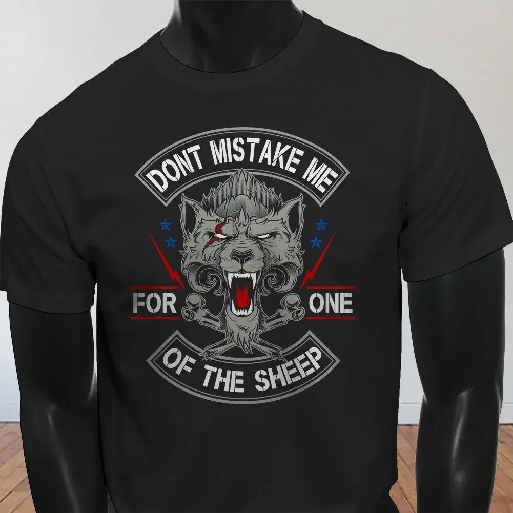New Spring High-Elastic Cotton  Don'T Mistake Me Not A Sheep 2Nd Amendment Guns Mens Black T-Shirt Summer T-Shirt