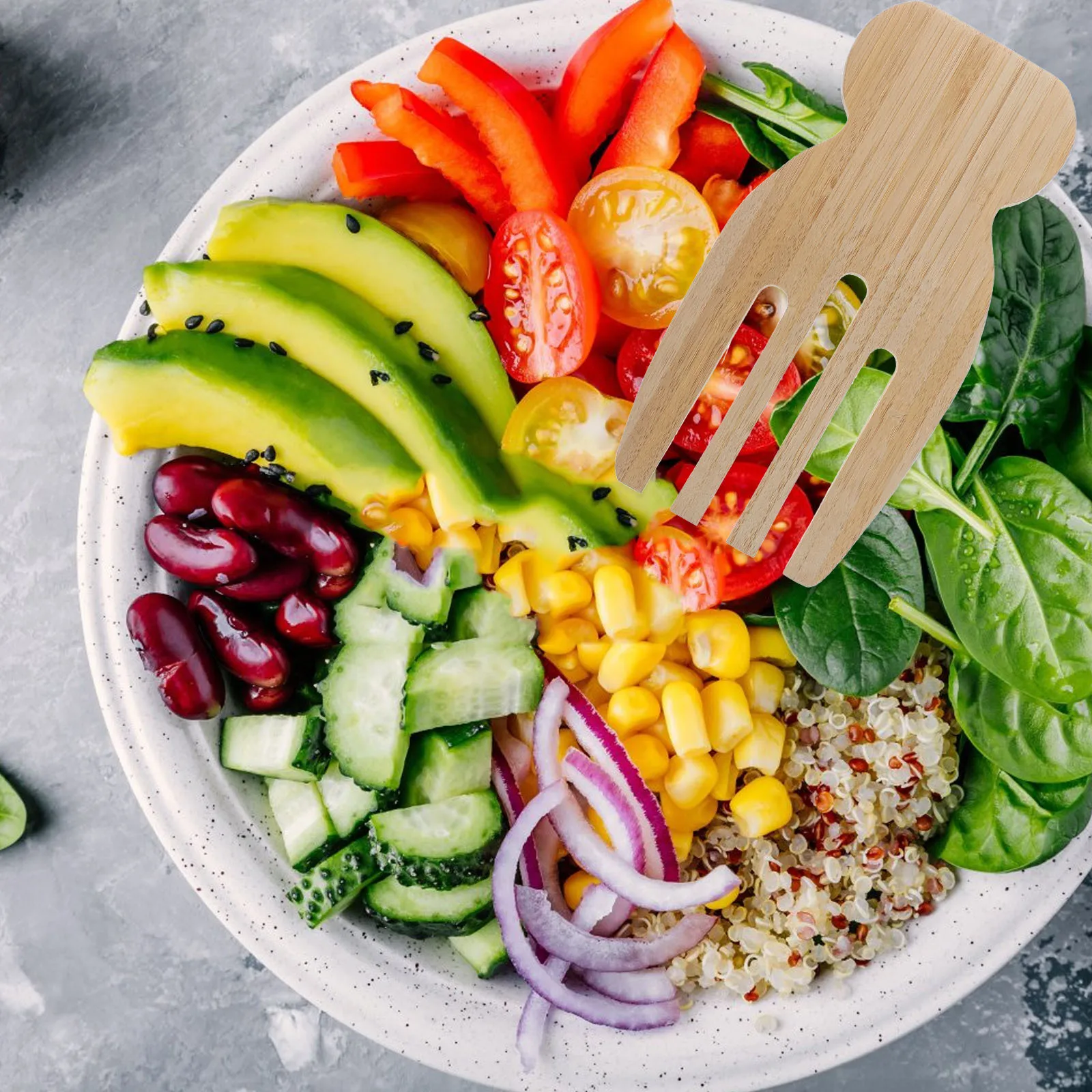 

Wooden Hands Lightweight Salad Serving Tools Natural Wood Salad Utensils For Tossing Mixing Serving Outdoor Picnic