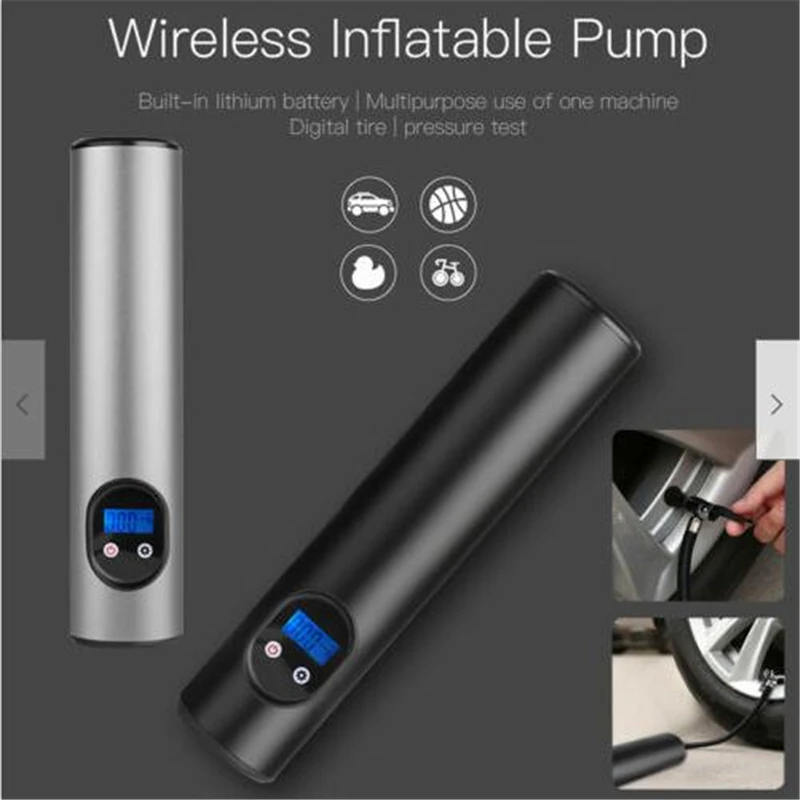 

Inflatable Air Pump with COB Light USB Charging Portable For Car Bike Bicycle Boat Mattress Camping Air Inflator Blower