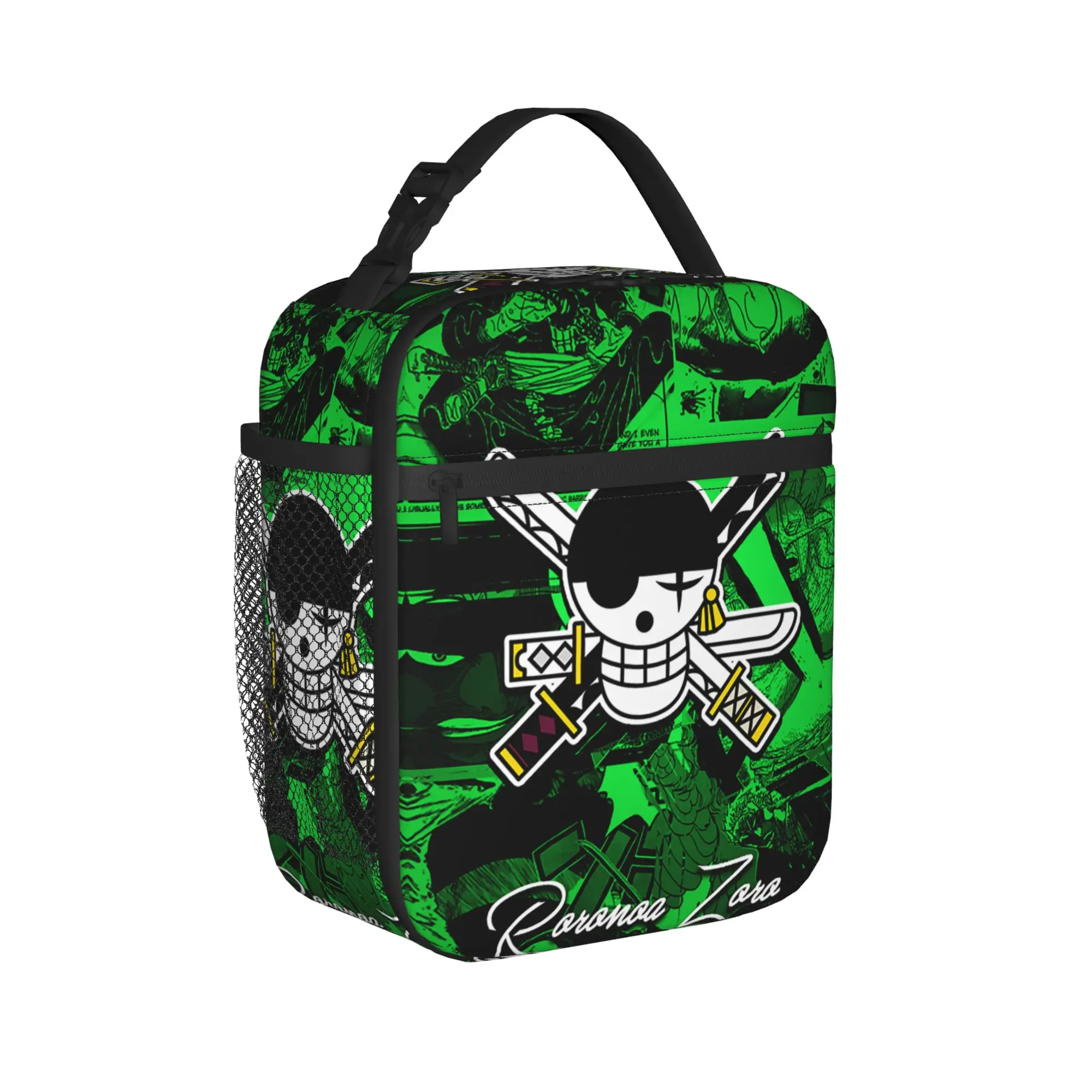 

Roronoa Zoro Insulated Lunch Bags Large Luffy Anime Lunch Container Thermal Bag Tote Lunch Box School Outdoor Food Storage Bag