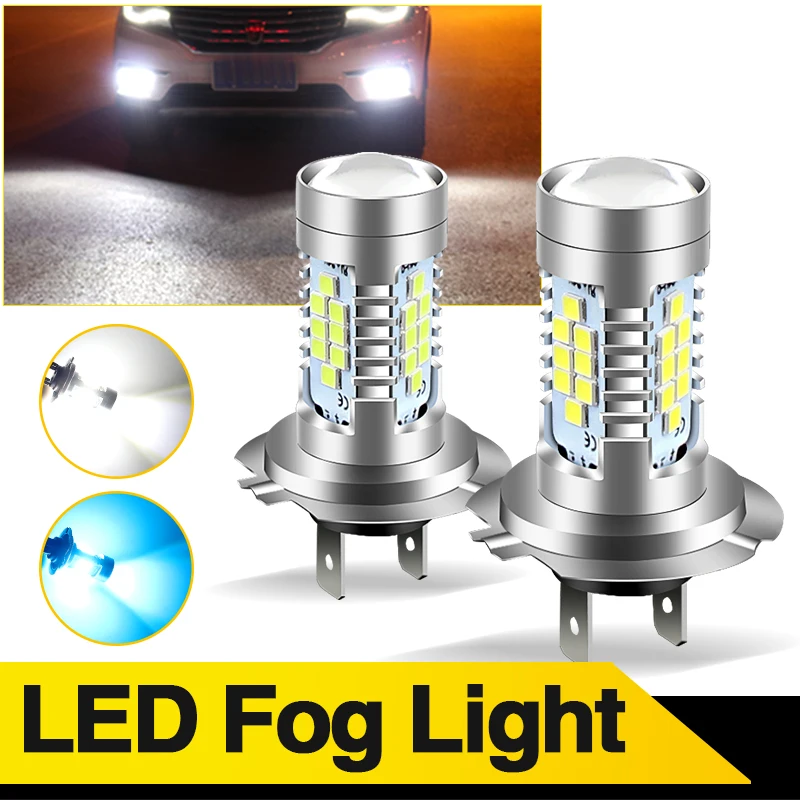 

2PCS H7 LED Front Fog Headlight Bulbs H7 LED Car Head Light Lamp CSP Chip H7 LED Bulb Auto White/ICE Blue 6000K DC 12V For Cars
