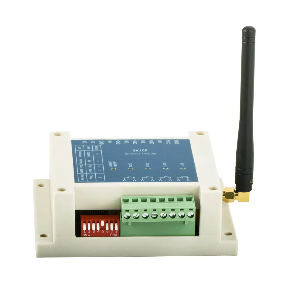 2pcs/lot Long range 3Km 4 relays 433mhz wireless rf remote controller SK108 for water system