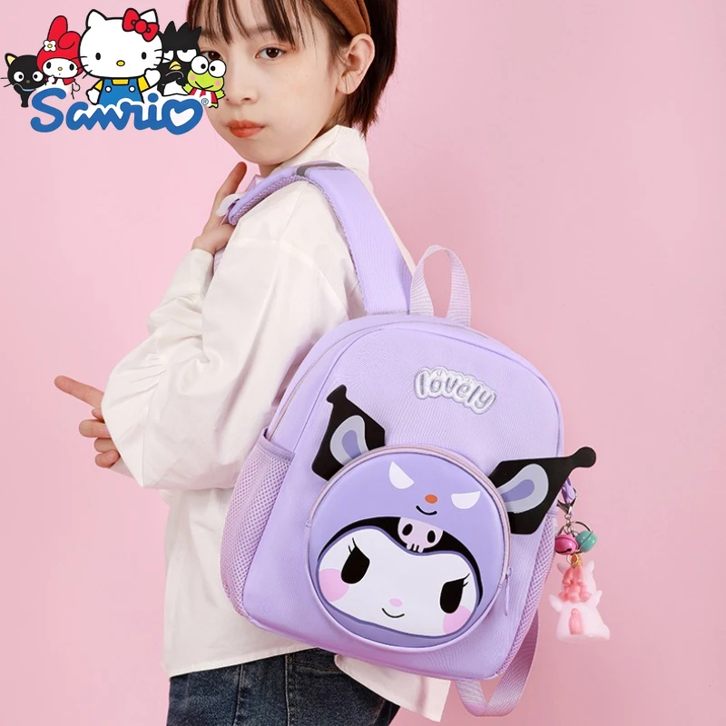  Kuromi New Girls' Schoolbag Lightweight Cartoon Kindergarten Schoolbag 3D Fashion Trend Girls Backpack Large Capacity