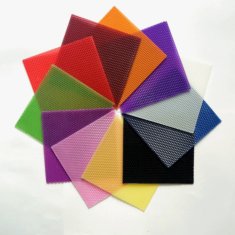 Beeswax Sheet Roll - 20x20cm 20Pcs Colored Beeswax Sheets DIY
