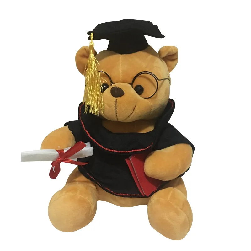 

Dr. Bear Doll With Doctor Hat Cute Graduation Souvenir Gift Teddy Bear Plush Toy 23cm