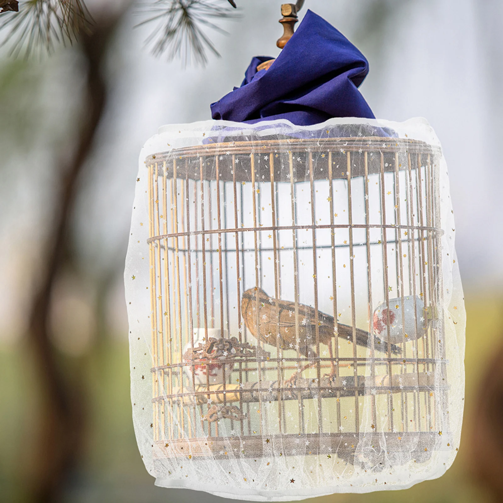 

2Pcs Birdcage Breathable Mesh Cover Protective Splashproof Netting Dustproof Bird Cage Cover Birdcage Mesh Bird Cage Net