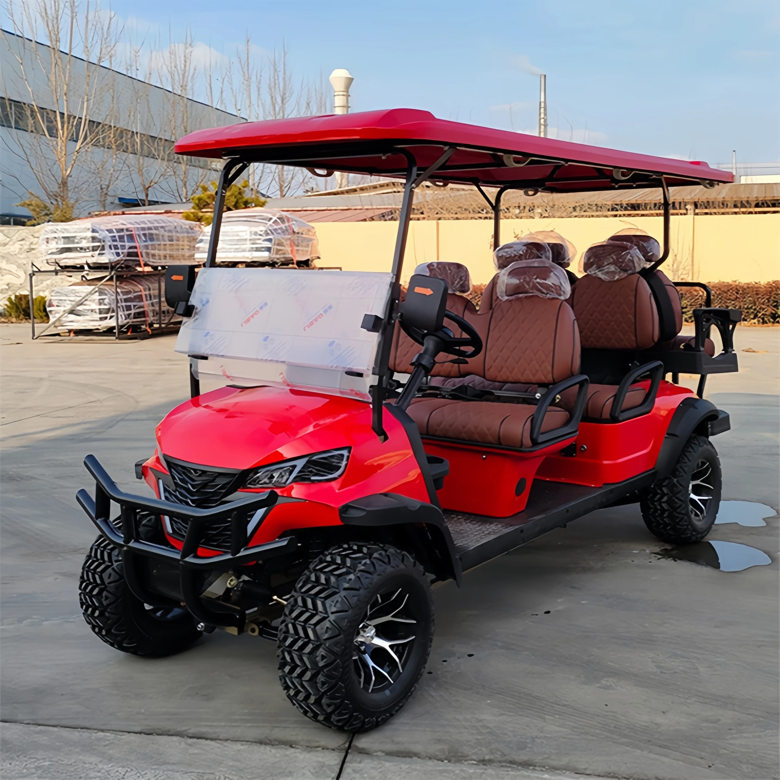 new model 6 seater golf cart electric 6 passenger sightseeing golf cart