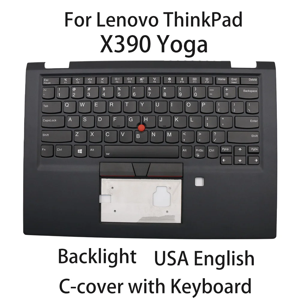 

Новый C-чехол для ноутбука Lenovo ThinkPad X390 Yoga с внутренней клавиатурой, английская подсветка США 02HL644 02HL645 02HL501 02HL500