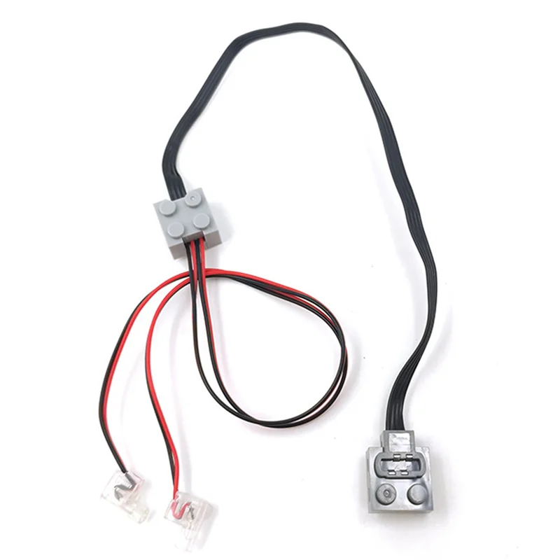 B27B 2Pcs Technic Power Function 8870 LED Light Link Line Cable For Train Vehicle Building Block Power Group