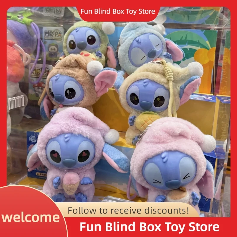 

2025 Disney Stitch Eat Some Thing Before Sleep Series Vinyl Kawaii Blind Box Bag Pendant Cute Doll Mystery Box Toy Adult Gift