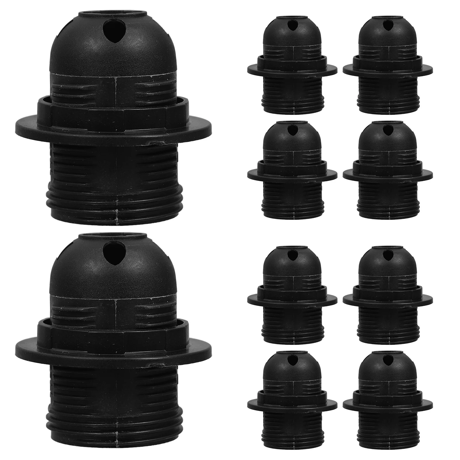 

10Pcs E27 Full Thread Clip Lamp Holder Large Black Light Socket Perfect for Desk Pendant Lamps Office Home Clip Light Socket