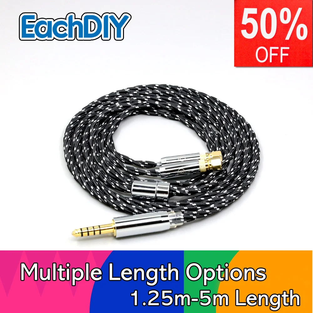 

OCC Mixed OFC Twisting Nylon Earphone Cable For HiFiMan HE400 HE5 HE6 HE300 HE4 HE500 HE6 Headphone LN008705