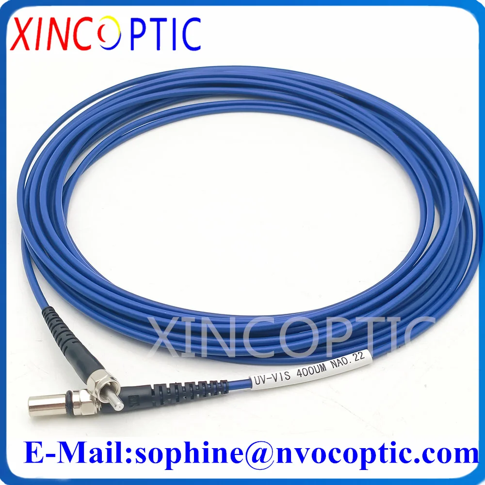 SMA905-SMA905 400um Silica Fiber Quarts Core 1m 2m 3m 5m 7m 3.0mm UV-VIS 200-1100nm Armored Fiber Optic Patch Cord