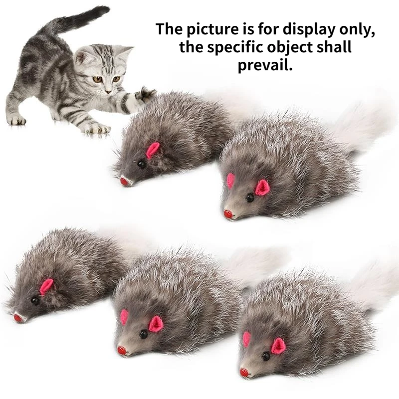 1PC Furry Plush Cat Toy Soft Solid Interactive Mice Mouse Toys for Cats Funny Kitten Toy Pet Cats Training Game Cat Supplies