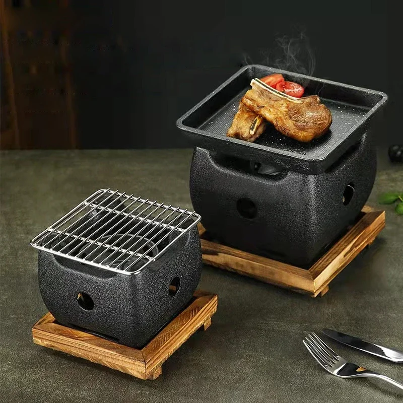Japanese charcoal grill Aluminum alloy tea cooker Small oven