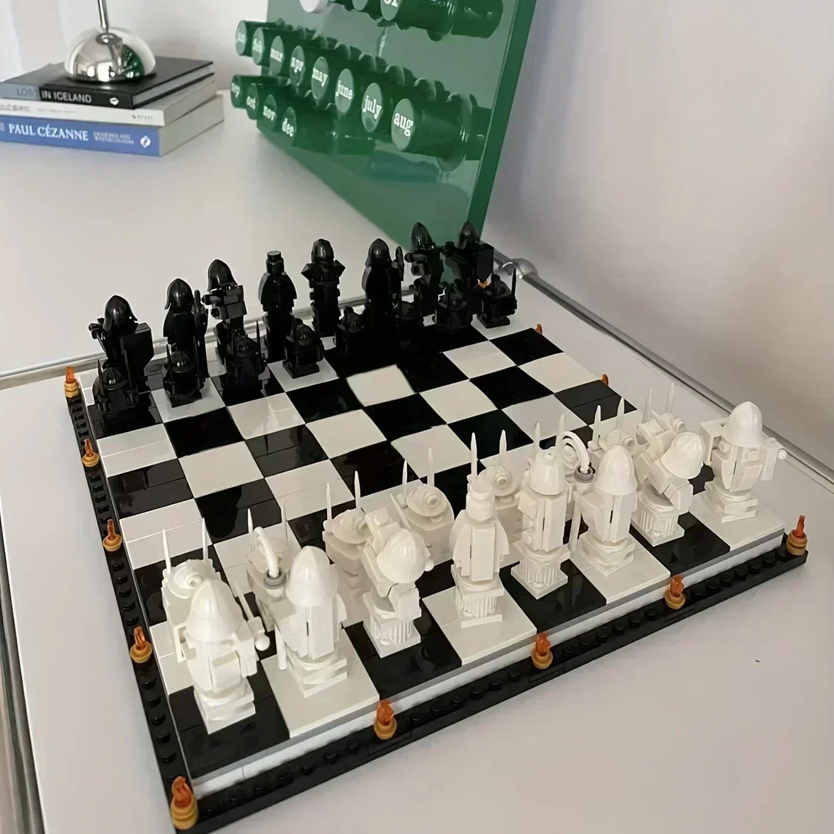 

876 шт., Детский конструктор шахматная доска