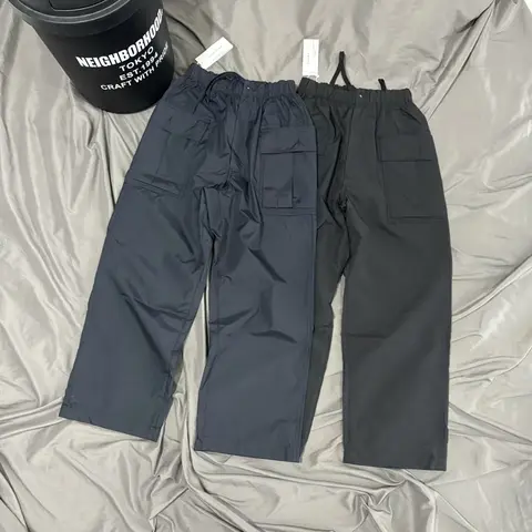 Nanamica décontracté cordon élastique Cargo pantalon hommes femmes noir bleu marine imperméable respirer séchage rapide ample pantalon droit