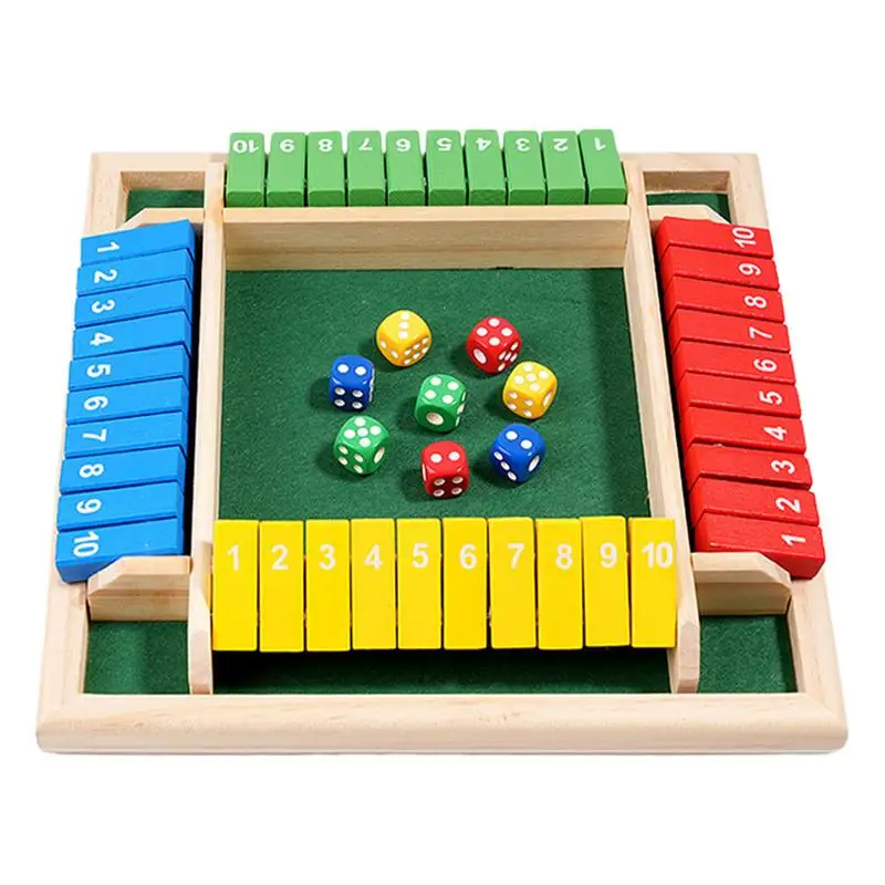 

Shut The Box Classic Tabletop Math Game Addition Training Decision-Making Skills 2-4 Players For Kids Fun Family Classroom Home