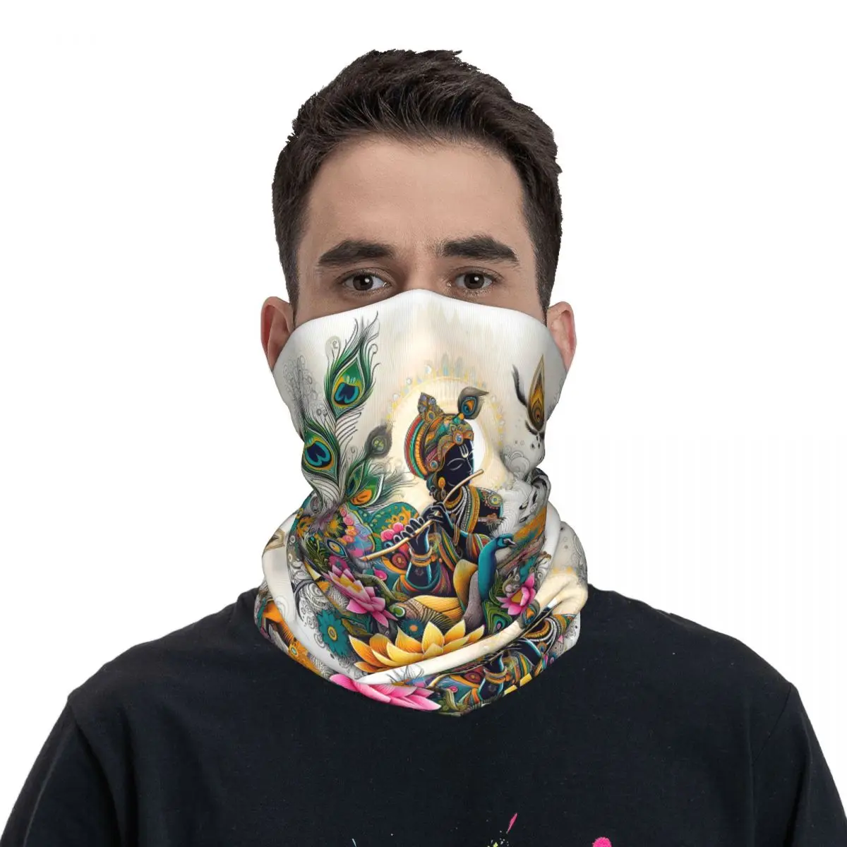 Mascarilla de poliéster con características artísticas, pañuelo para el cuello