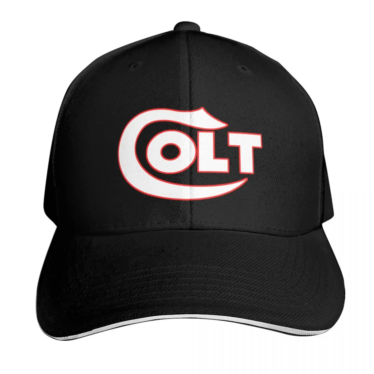 Colt Firearms Baseball Cap Cotton Twill Breathable Contrast Two Tone Brim Snapback Flat Bill